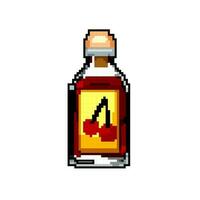 Zutat Essig Flasche Spiel Pixel Kunst Vektor Illustration