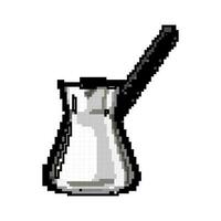 Türkisch cezve Kaffee Spiel Pixel Kunst Vektor Illustration