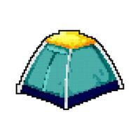 utomhus- tält läger Färg ikon vektor illustration