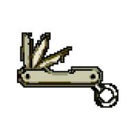 Utrustning kniv verktyg spel pixel konst vektor illustration