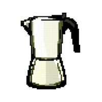 årgång moka pott kaffe spel pixel konst vektor illustration