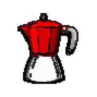 espresso moka pott kaffe spel pixel konst vektor illustration