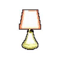 Dekoration Lampe Tabelle Spiel Pixel Kunst Vektor Illustration