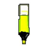 Gelb Textmarker Spiel Pixel Kunst Vektor Illustration