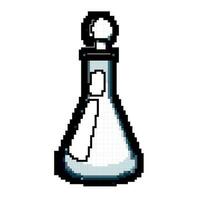 Glas Labor Glaswaren Spiel Pixel Kunst Vektor Illustration