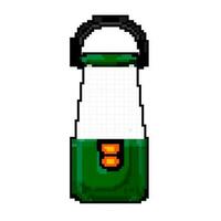 Wald Laterne Lager Lampe Spiel Pixel Kunst Vektor Illustration