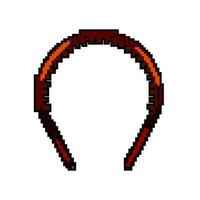 Haar Stirnband Frau Spiel Pixel Kunst Vektor Illustration