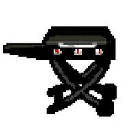 trädgård utegrill grill spel pixel konst vektor illustration