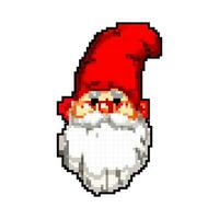 skägg trädgård gnome spel pixel konst vektor illustration