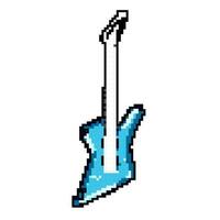 klassisk elektrisk gitarr spel pixel konst vektor illustration