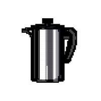 braun Französisch Drücken Sie Kaffee Spiel Pixel Kunst Vektor Illustration