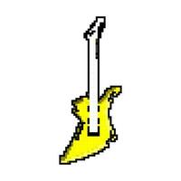 bas elektrisk gitarr spel pixel konst vektor illustration