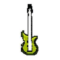 Band elektrisch Gitarre Spiel Pixel Kunst Vektor Illustration