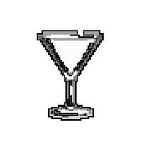 Martini cocktail glasögon spel pixel konst vektor illustration