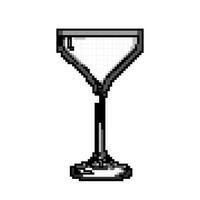 meny cocktail glasögon spel pixel konst vektor illustration