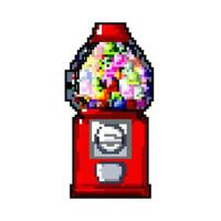Gummi Kaugummi Maschine Spiel Pixel Kunst Vektor Illustration