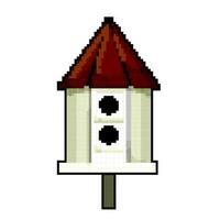 Zuhause Vogel Haus Spiel Pixel Kunst Vektor Illustration