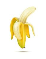 halv skalad banan. vektor isolerat realistisk illustration