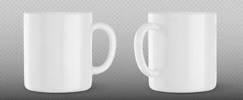 Weiß Tasse Attrappe, Lehrmodell, Simulation Vorlage, Kaffee Becher 3d Vektor