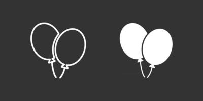ballong ikon platt stil isolerad på vit bakgrund vektor