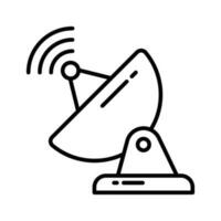 parabolisch Gericht Antenne, ein Symbol von Raum Kommunikation Gerät im modern Stil vektor