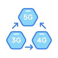 prüfen diese kreativ entworfen Symbol von 5g Technologie im modern Stil, einfach zu verwenden Vektor