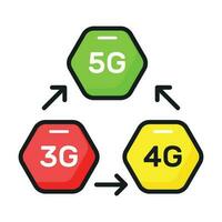 kolla upp detta kreativt designad ikon av 5g teknologi i modern stil, lätt till använda sig av vektor