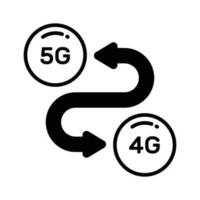 5g Technologie aktualisieren Vektor Design im modern Stil, einfach zu verwenden Symbol