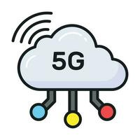 greifen diese schön entworfen Vektor von 5g Netzwerk im modisch Stil, editierbar Symbol