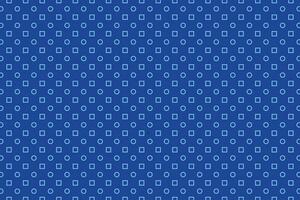 Blau Gliederung Kreis und Platz Polka Muster Vektor Hintergrund