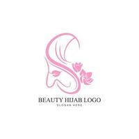 Hijab Logo Symbol Vektor Illustration Vorlage Design