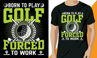 Golf T-Shirt Design Vektor. Beste Golf T-Shirt Design vektor