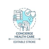 Concierge-Gesundheitskonzept-Symbol vektor