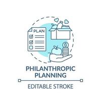 philanthropische Planungskonzeptikone vektor