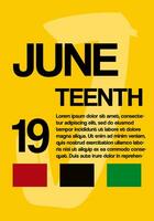 19. Juni kreativ Konzept zum Poster mit Gelb Hintergrund. Vektor Illustration Porträt editierbar
