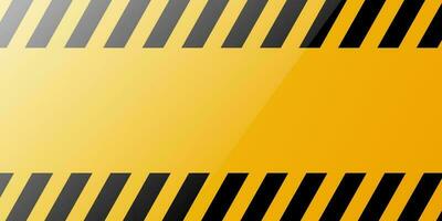 leer Gelb Warnung Zeichen mit schwarz Streifen Hintergrund vektor