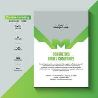 Grün Gradient korporativ Geschäft Beratung Flyer vektor
