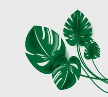 Blätter Monstera Element Grün Hintergrund Hintergrund vektor