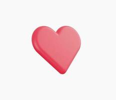 3d realistisk hjärta eller kärlek ikon vektor illustrationer.