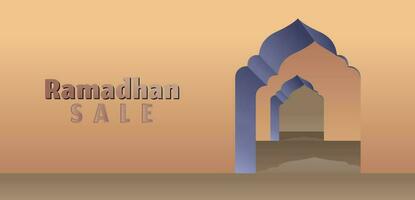 Ramadhan Verkauf Banner. leeren Ramadhan Verkauf Banner Hintergrund vektor