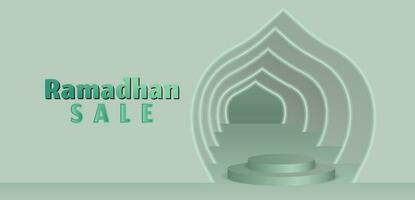 Ramadhan Verkauf Banner. leeren Ramadhan Verkauf Banner Hintergrund vektor