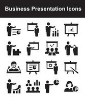 företag presentation ikoner vektor