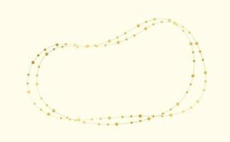 Gold Weihnachten Fee Beleuchtung Rahmen Rand Vorlage. abstrakt golden Punkte Kreis rahmen. vektor