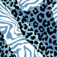 Leopard und Zebra Tier drucken Muster Design. Muster nahtlos zum Textil- Industrie. vektor