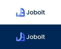 Brief jb modern Geschäft Logo Design Vorlage vektor