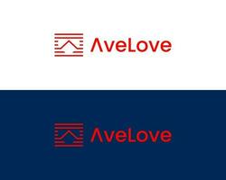 Brief ein mit Liebe Logo Vektor, Herz singen Logo Design vektor