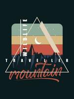 Tour-Reise-T-Shirt-Design, Abenteuer-Reise-T-Shirt-Design vektor