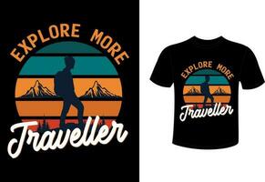 Tour-Reise-T-Shirt-Design, Abenteuer-Reise-T-Shirt-Design vektor