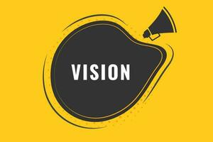 Vision Taste. Rede Blase, Banner Etikette Vision vektor