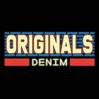 original denim t-shirt design vektor